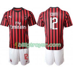 Billige Fotballdrakter AC Milan CONTI 12 Barn Hjemmedraktsett 2019/20 Kortermet